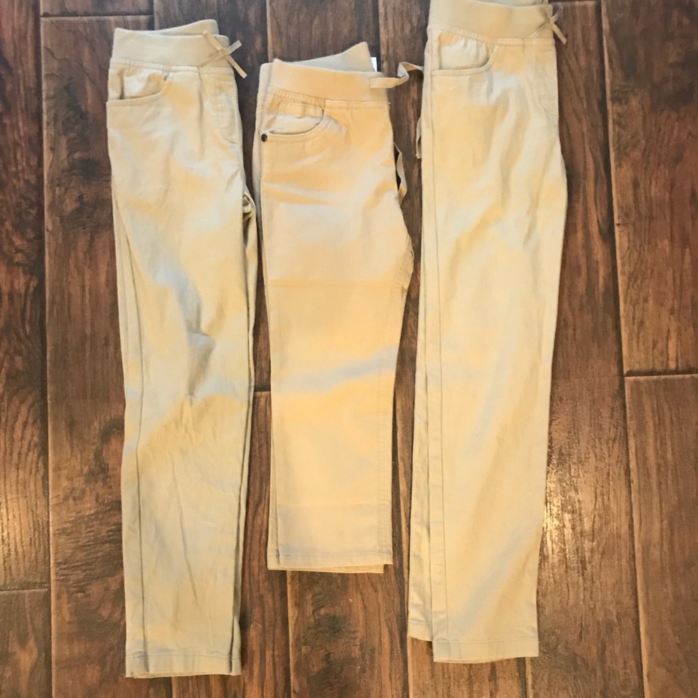 Girls bundle khaki school uniform pants